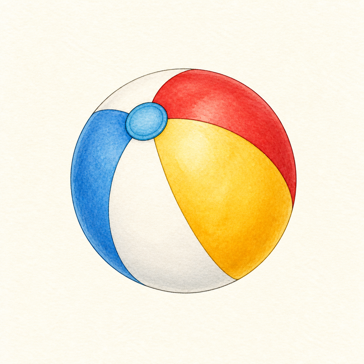 A colorful round ball.