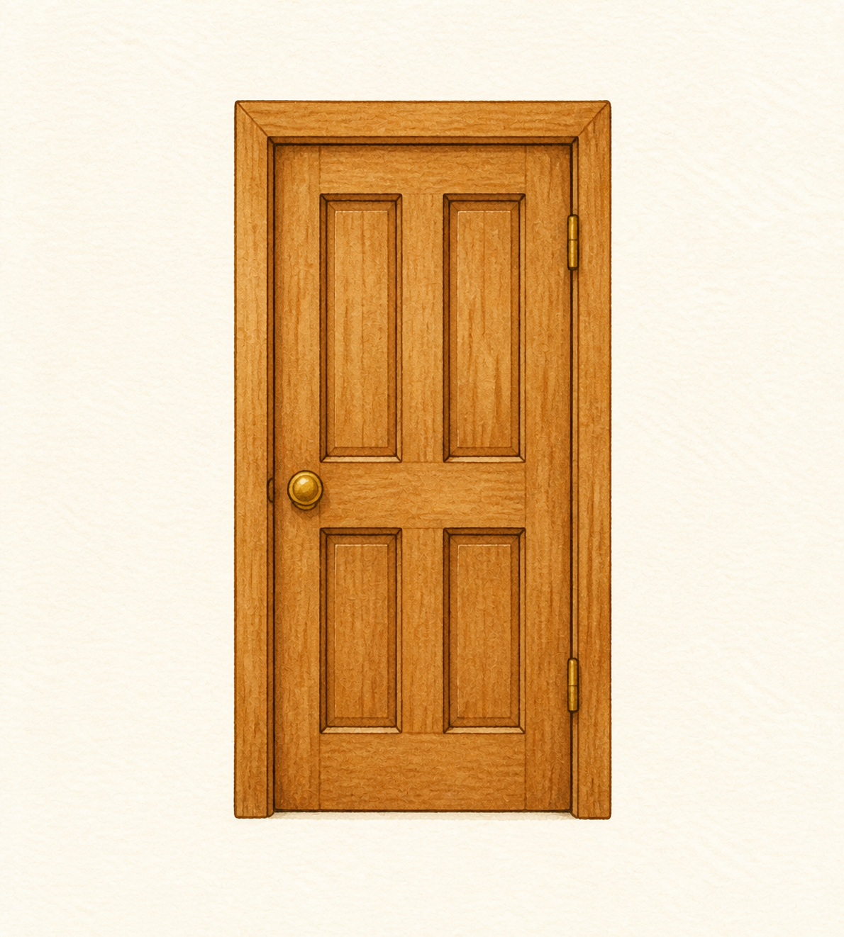 A simple wooden door.