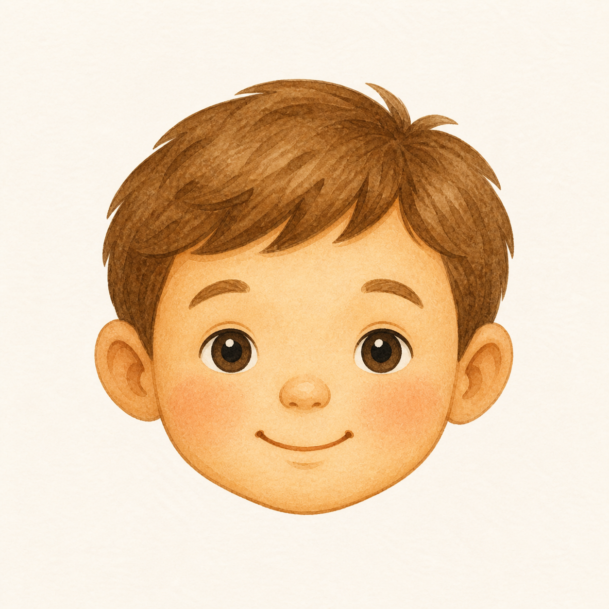 A friendly smiling face with eyes, ears, nose, and mouth.