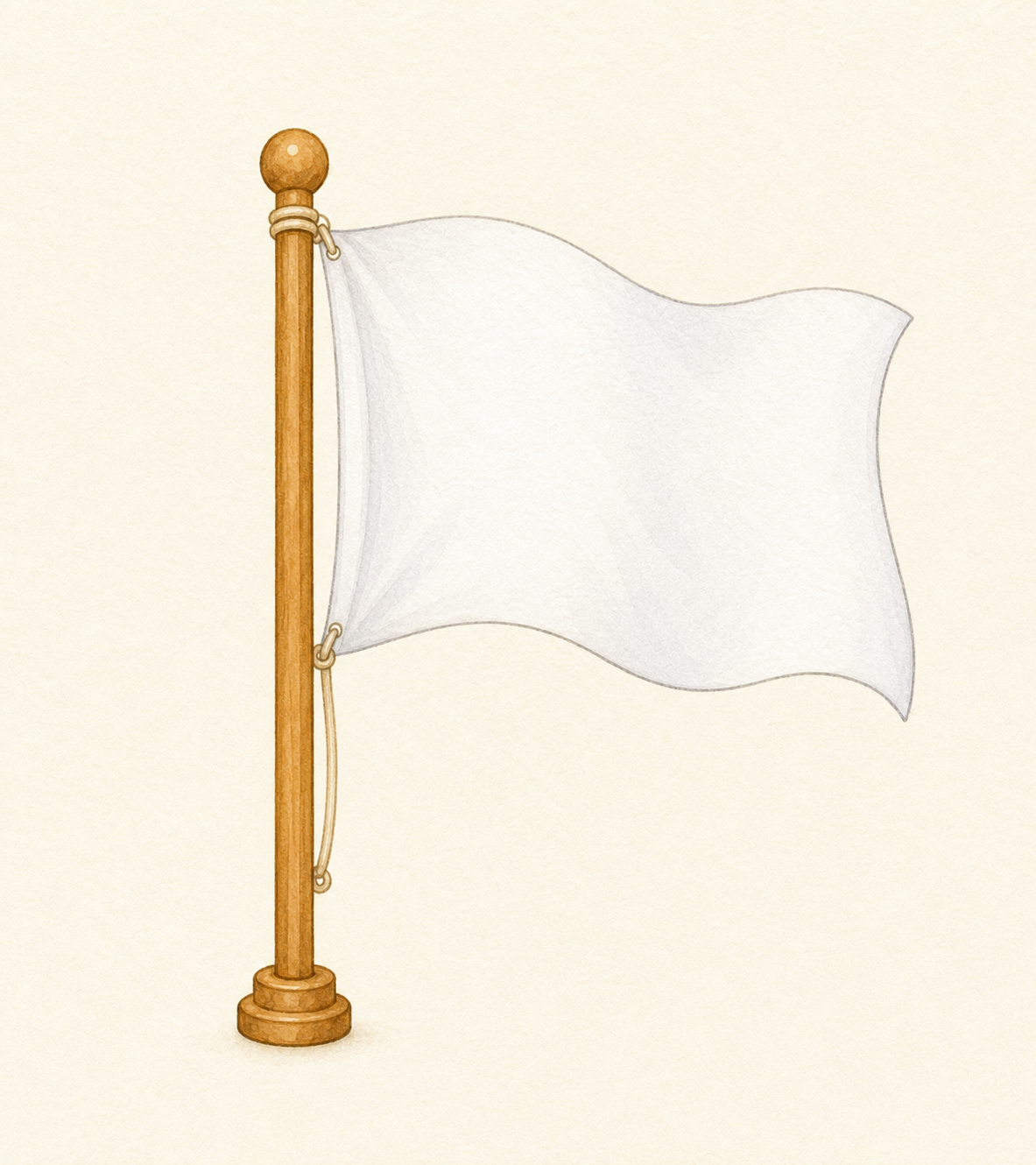 A waving flag.
