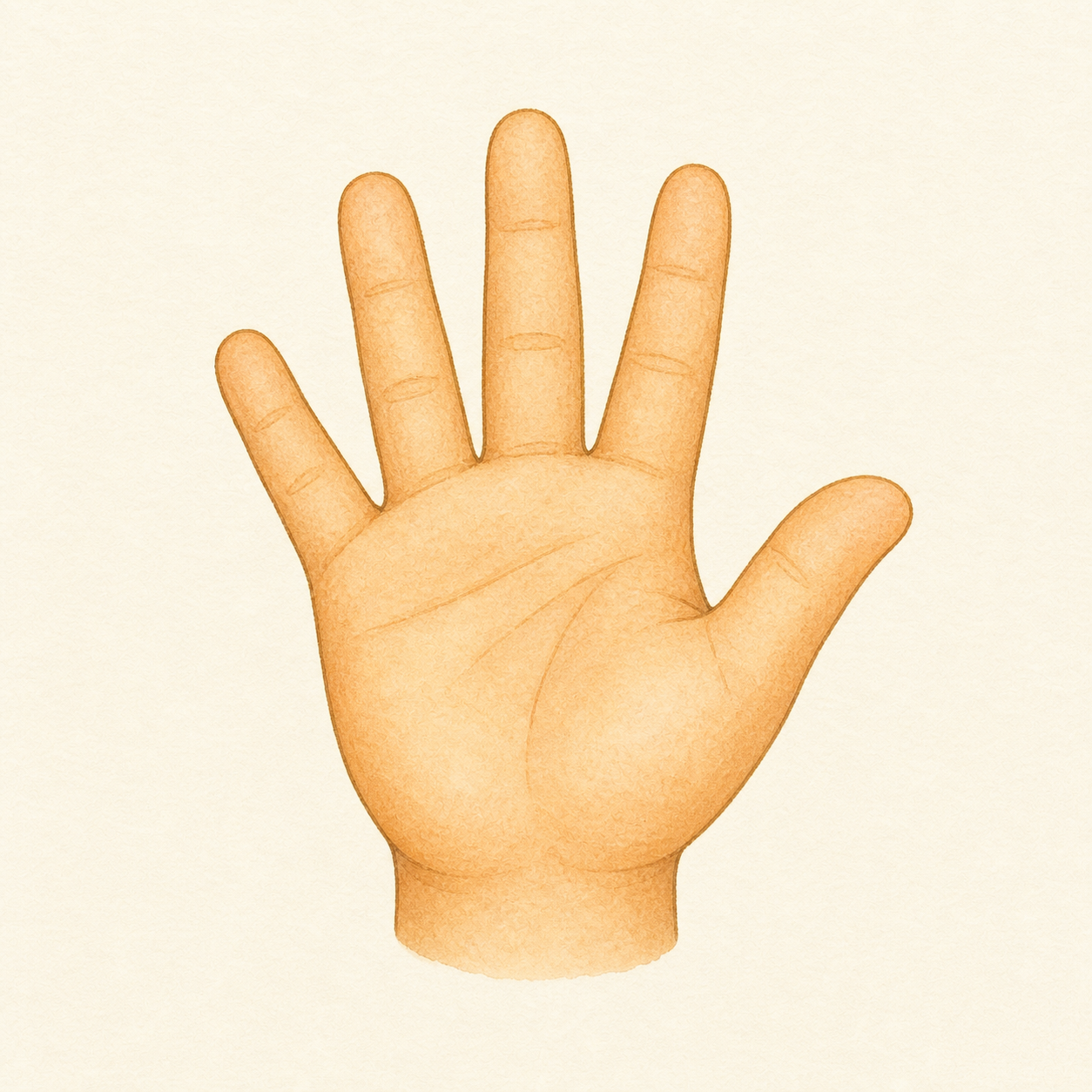 An open hand.