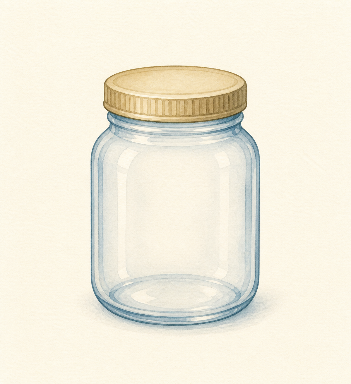A clear jar with a lid.