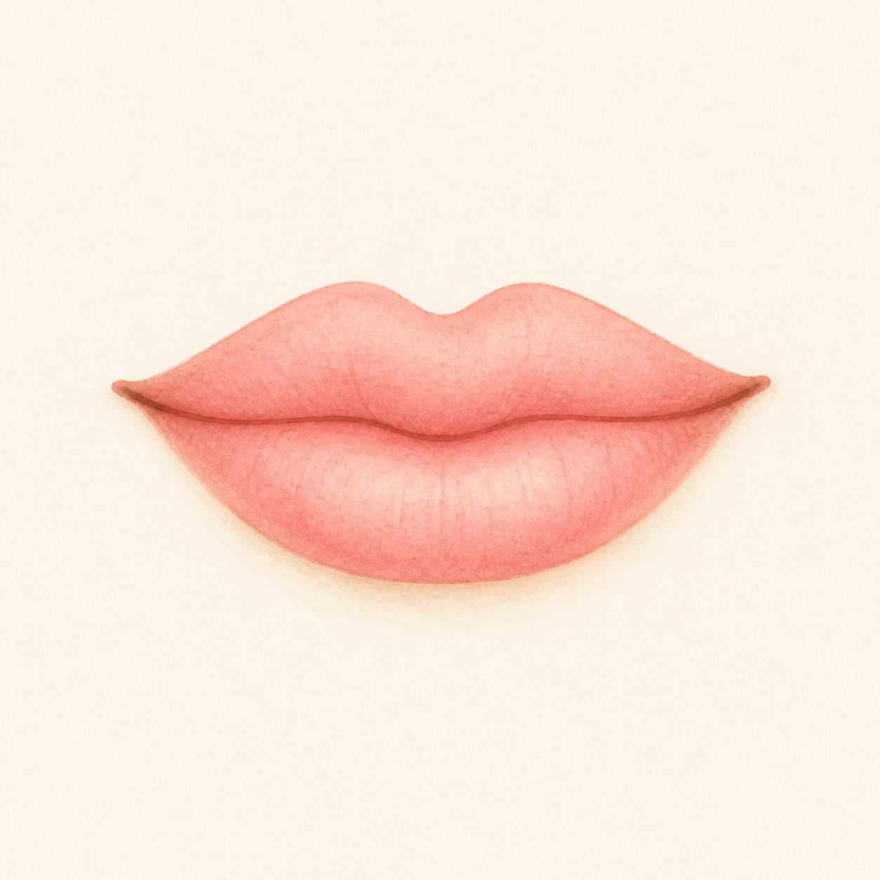 Soft pink human lips in a gentle smile.