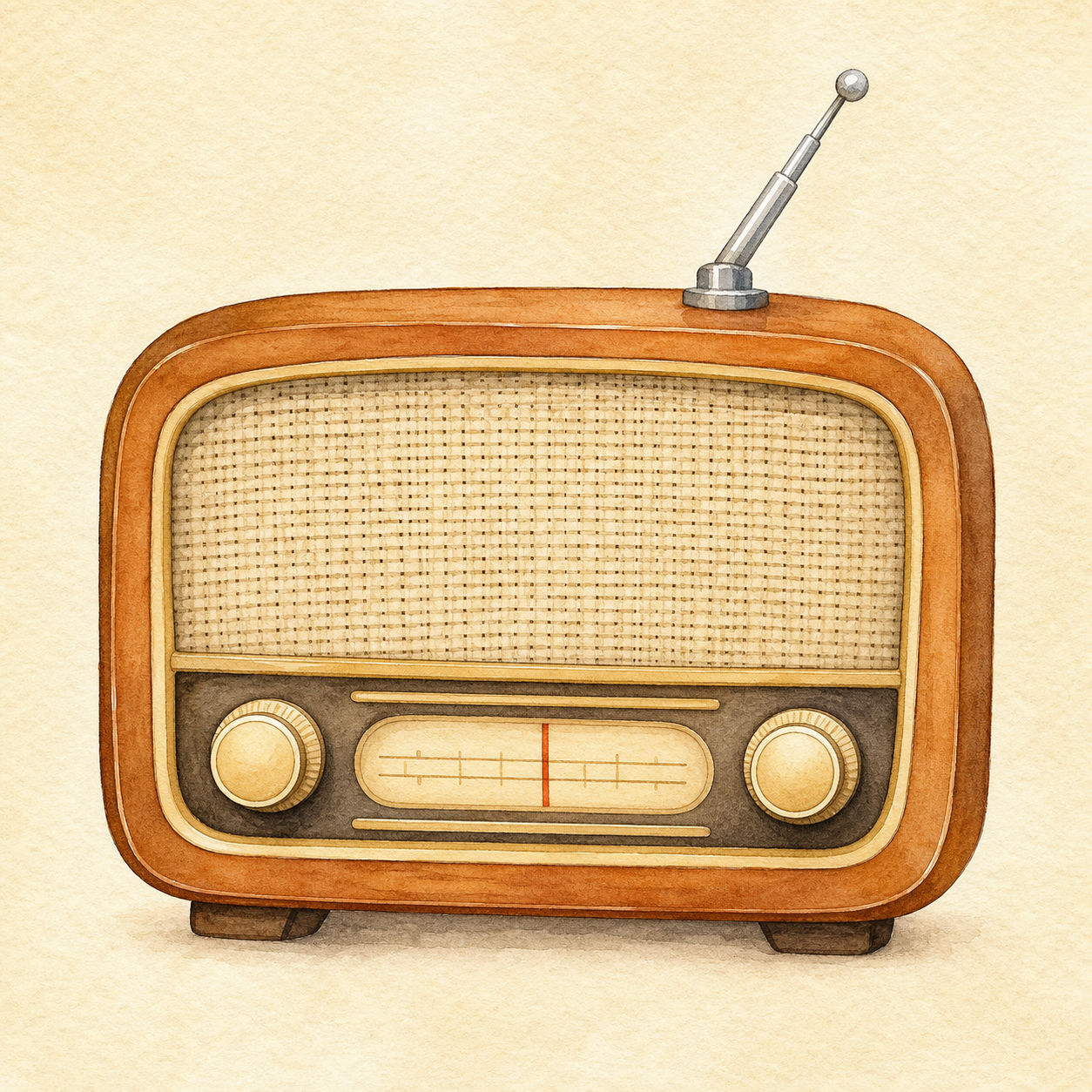 A friendly vintage tabletop radio.