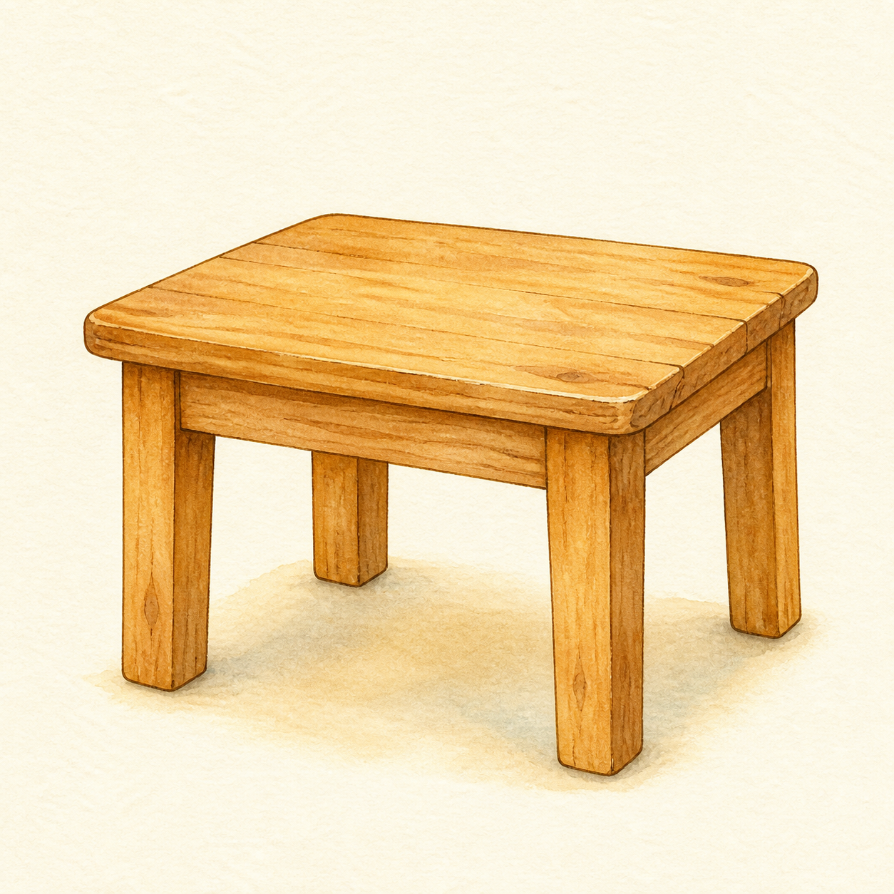 A simple wooden table.