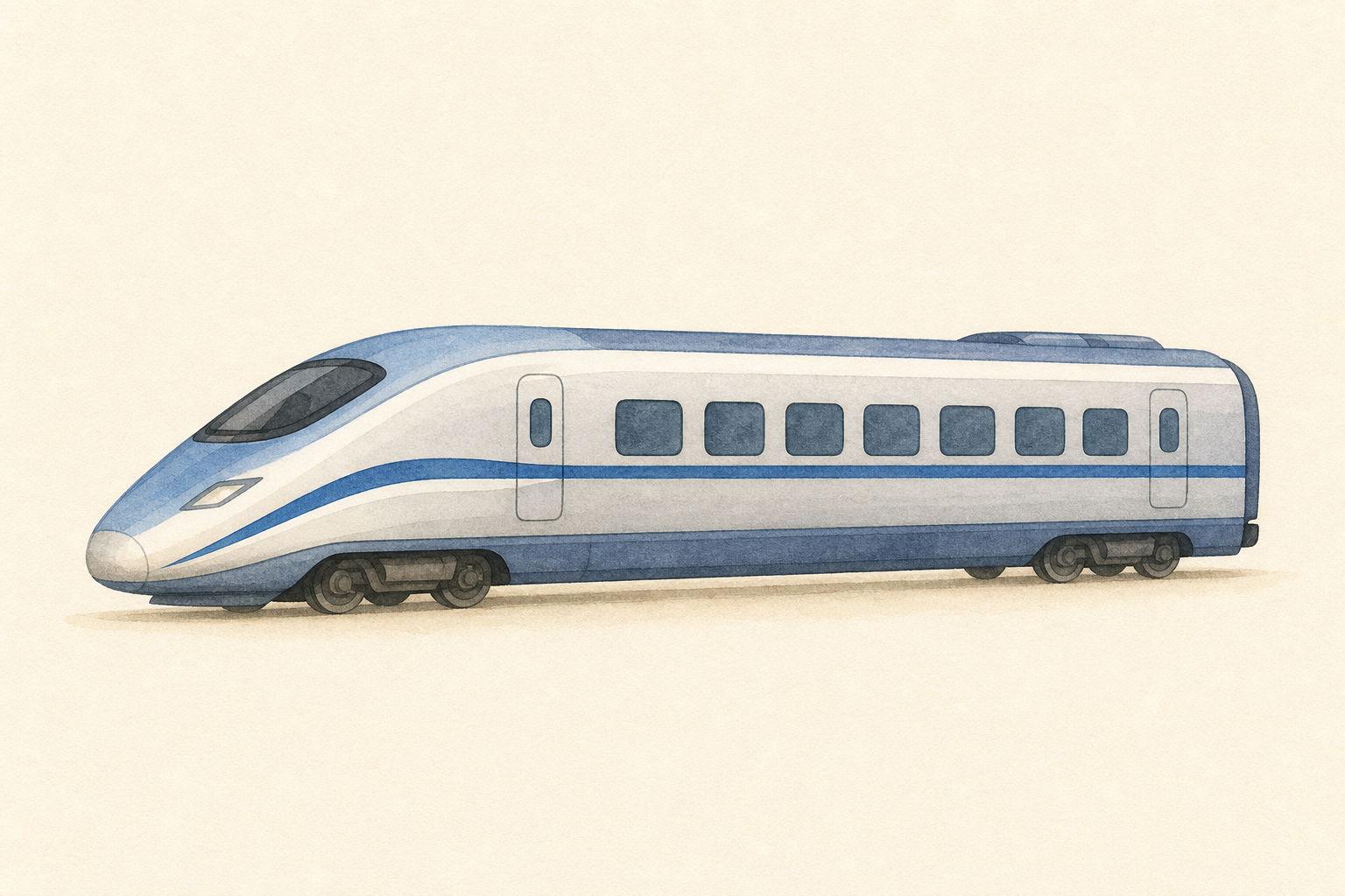 A sleek modern high-speed train.