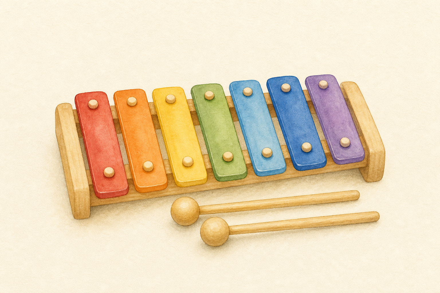 A colorful xylophone.