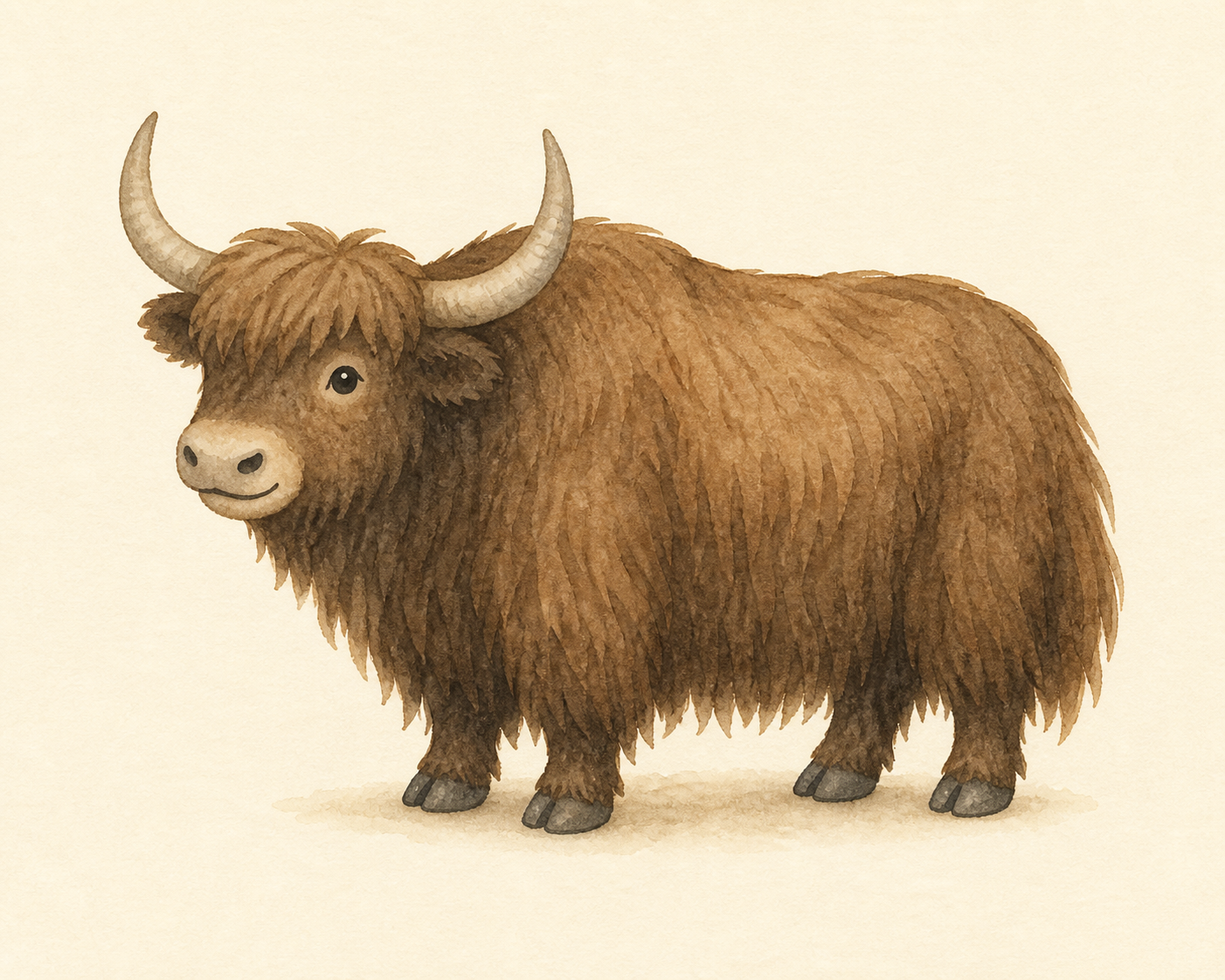A shaggy yak.