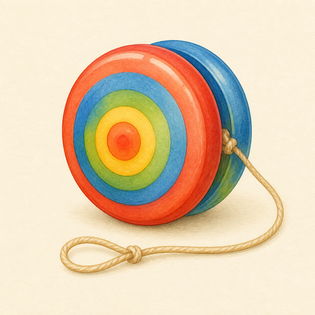 A colorful yo-yo.